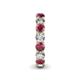 5 - Tiffany 3.80 mm Rhodolite Garnet and Lab Grown Diamond Eternity Band 