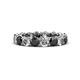 1 - Tiffany 3.80 mm Black and White Lab Grown Diamond Eternity Band 