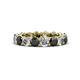 1 - Tiffany 3.80 mm Black and White Lab Grown Diamond Eternity Band 