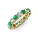 3 - Tiffany 3.80 mm Emerald and Lab Grown Diamond Eternity Band 