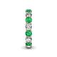 5 - Tiffany 3.80 mm Emerald and Lab Grown Diamond Eternity Band 