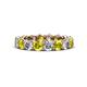 1 - Tiffany 3.80 mm Yellow and White Lab Grown Diamond Eternity Band 