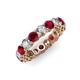 3 - Tiffany 3.80 mm Ruby and Lab Grown Diamond Eternity Band 