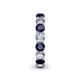 5 - Tiffany 3.80 mm Blue Sapphire and Lab Grown Diamond Eternity Band 