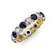 3 - Tiffany 3.80 mm Blue Sapphire and Lab Grown Diamond Eternity Band 
