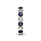 5 - Tiffany 3.80 mm Blue Sapphire and Lab Grown Diamond Eternity Band 