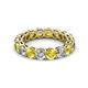 2 - Tiffany 3.80 mm Yellow Sapphire and Lab Grown Diamond Eternity Band 