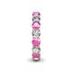 5 - Tiffany 3.80 mm Pink Sapphire and Lab Grown Diamond Eternity Band 