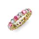 3 - Tiffany 3.80 mm Pink Tourmaline and Lab Grown Diamond Eternity Band 