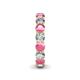 5 - Tiffany 3.80 mm Pink Tourmaline and Lab Grown Diamond Eternity Band 