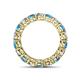 4 - Tiffany 3.80 mm Blue Topaz and Lab Grown Diamond Eternity Band 