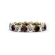 1 - Tiffany 3.80 mm Red Garnet and Lab Grown Diamond Eternity Band 