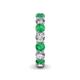 5 - Tiffany 3.80 mm Emerald and Lab Grown Diamond Eternity Band 