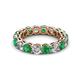 2 - Tiffany 3.80 mm Emerald and Lab Grown Diamond Eternity Band 