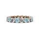 1 - Tiffany 3.80 mm Aquamarine and Lab Grown Diamond Eternity Band 