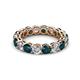2 - Tiffany 3.80 mm London Blue Topaz and Lab Grown Diamond Eternity Band 