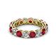 2 - Tiffany 3.80 mm Ruby and Lab Grown Diamond Eternity Band 