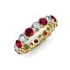 3 - Tiffany 3.80 mm Ruby and Lab Grown Diamond Eternity Band 
