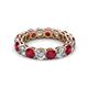 2 - Tiffany 3.80 mm Ruby and Lab Grown Diamond Eternity Band 