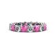 1 - Tiffany 3.80 mm Pink Sapphire and Lab Grown Diamond Eternity Band 
