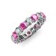 3 - Tiffany 3.80 mm Pink Sapphire and Lab Grown Diamond Eternity Band 