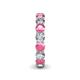 5 - Tiffany 3.80 mm Pink Tourmaline and Lab Grown Diamond Eternity Band 