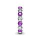 5 - Tiffany 3.80 mm Amethyst and Lab Grown Diamond Eternity Band 
