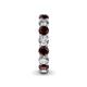 5 - Tiffany 3.80 mm Red Garnet and Lab Grown Diamond Eternity Band 