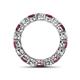4 - Tiffany 3.80 mm Rhodolite Garnet and Lab Grown Diamond Eternity Band 