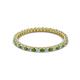 2 - Ellen 1.70 mm Green Garnet and Lab Grown Diamond Eternity Band 