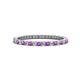 1 - Ellen 1.70 mm Amethyst and Lab Grown Diamond Eternity Band 