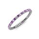 3 - Ellen 1.70 mm Amethyst and Lab Grown Diamond Eternity Band 