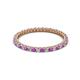2 - Ellen 1.70 mm Amethyst and Lab Grown Diamond Eternity Band 
