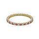 2 - Ellen 1.70 mm Rhodolite Garnet and Lab Grown Diamond Eternity Band 