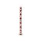 5 - Ellen 1.70 mm Rhodolite Garnet and Lab Grown Diamond Eternity Band 