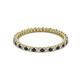 2 - Ellen 1.70 mm Black and White Lab Grown Diamond Eternity Band 