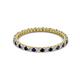 2 - Ellen 1.70 mm Blue Sapphire and Lab Grown Diamond Eternity Band 