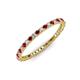 3 - Ellen 1.70 mm Ruby and Lab Grown Diamond Eternity Band 