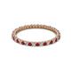 2 - Ellen 1.70 mm Ruby and Lab Grown Diamond Eternity Band 