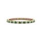 1 - Ellen 1.70 mm Green Garnet and Lab Grown Diamond Eternity Band 