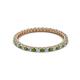 2 - Ellen 1.70 mm Green Garnet and Lab Grown Diamond Eternity Band 