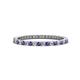 1 - Ellen 1.70 mm Iolite and Lab Grown Diamond Eternity Band 