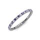 3 - Ellen 1.70 mm Iolite and Lab Grown Diamond Eternity Band 