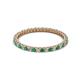 2 - Ellen 1.70 mm Emerald and Lab Grown Diamond Eternity Band 