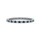 1 - Ellen 1.70 mm Blue and White Diamond Eternity Band 