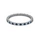 2 - Ellen 1.70 mm Blue and White Diamond Eternity Band 