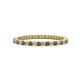 1 - Ellen 1.70 mm Smoky Quartz and Lab Grown Diamond Eternity Band 