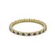 2 - Ellen 1.70 mm Smoky Quartz and Lab Grown Diamond Eternity Band 