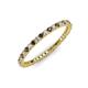 3 - Ellen 1.70 mm Smoky Quartz and Lab Grown Diamond Eternity Band 