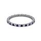 2 - Ellen 1.70 mm Blue Sapphire and Lab Grown Diamond Eternity Band 